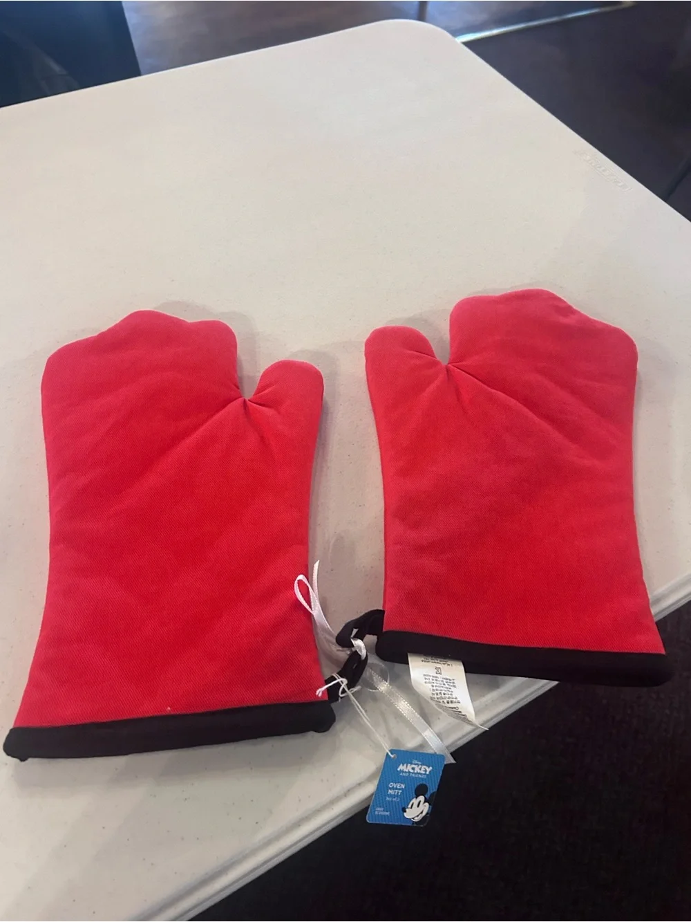 Williams Sonoma Kids Red Cartoon Hand Oven Mitts